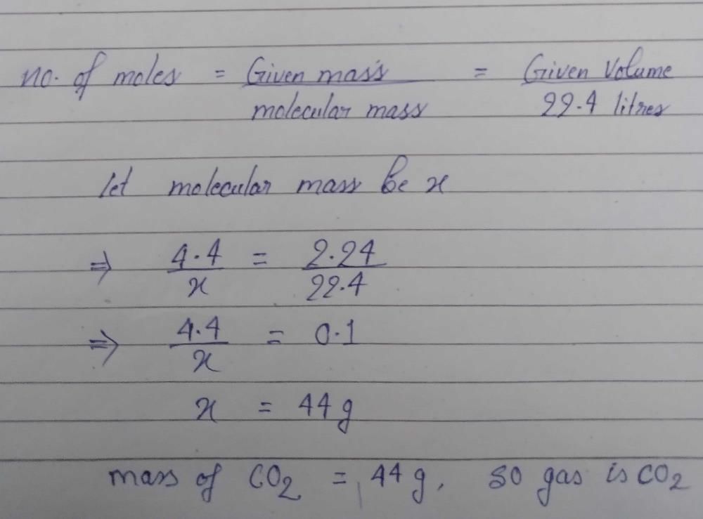 G Of An Unknown Gas Occupies Litres Of Volume At Standard