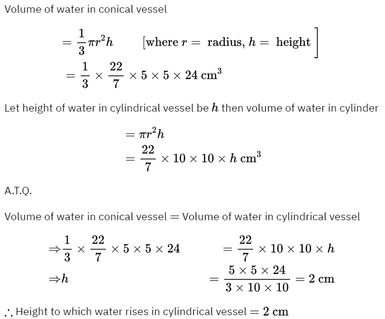 Class 10 Maths Chapter 11 Question Answers - Surface Areas and Volumes