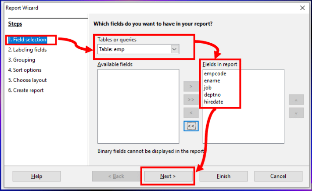 Create forms & Reports using the wizard | Information Technology for Class 10
