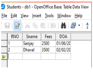 Perform operations on the table - Information Technology for Class 10 ...