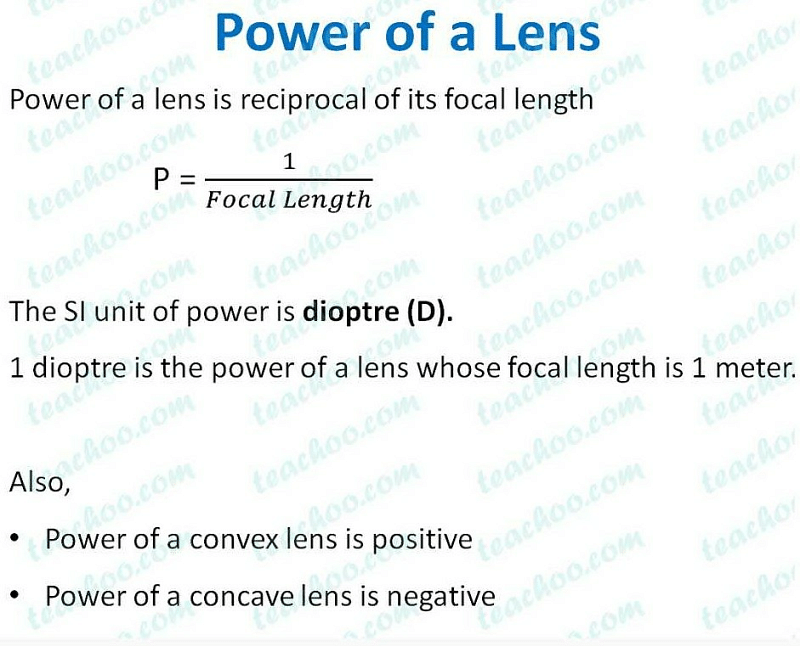 Inactief Wie Vernederen Write short note on power of lens? | EduRev Class 10 Question