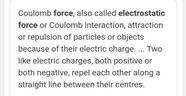 What Is ELECTROSTATIC FORCE EduRev Class 8 Question