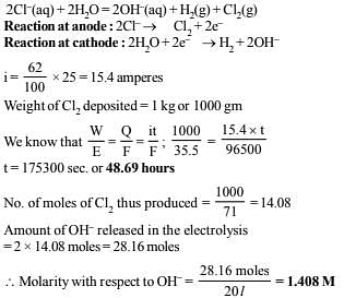 Subjective Type Questions: Electrochemistry- 2 | JEE Advanced Notes | Study Chemistry 35 Years JEE Main & Advanced Past year Papers - JEE