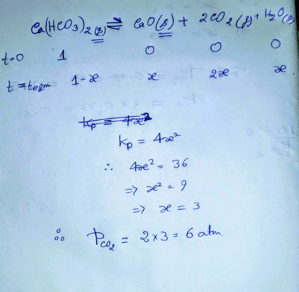 ca-hco3-2-is-strongly-heated-and-after-equilibrium-is-attained