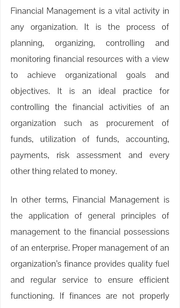 Financial Management - B Com PDF Download