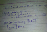 Solve x 1 x 2 x 3 x 4 120 EduRev JEE Question