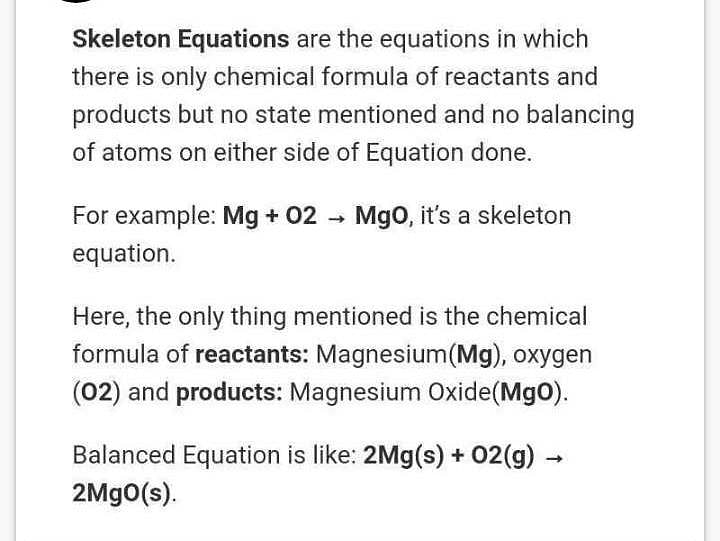 what-is-skeletal-chemical-equation-related-types-of-chemical