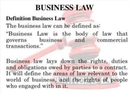 What Is Business Law Related Law Of Contract Business Law EduRev B 