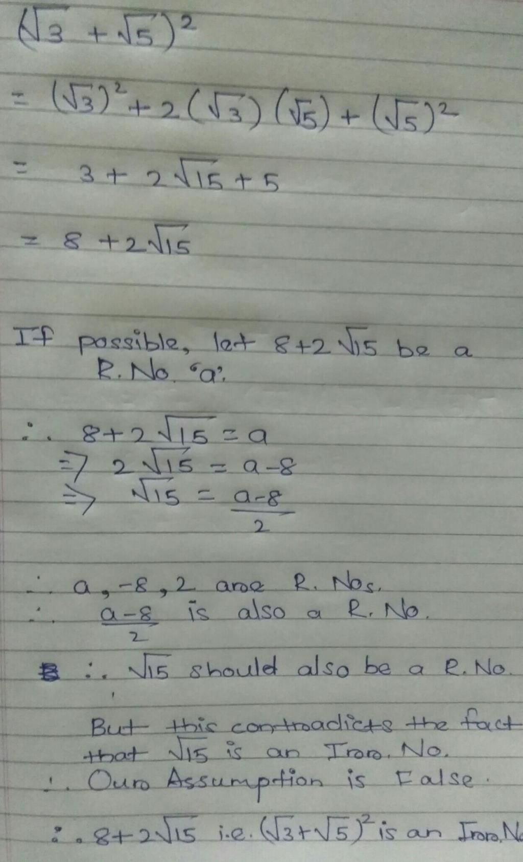 What Is Irrational Number Class 9 Answer