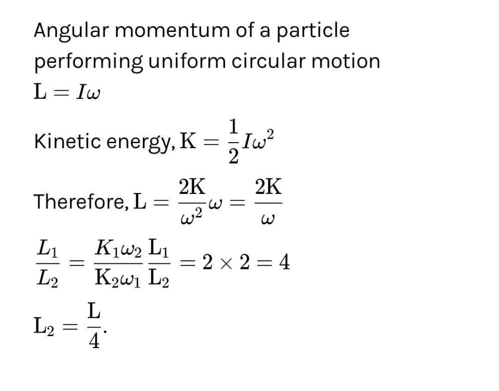 a-particle-performing-uniform-circular-motion-has-angular-momentum-l