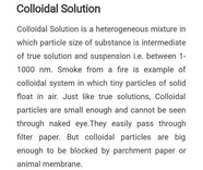 What Is Colloid solutions EduRev Class 9 Question