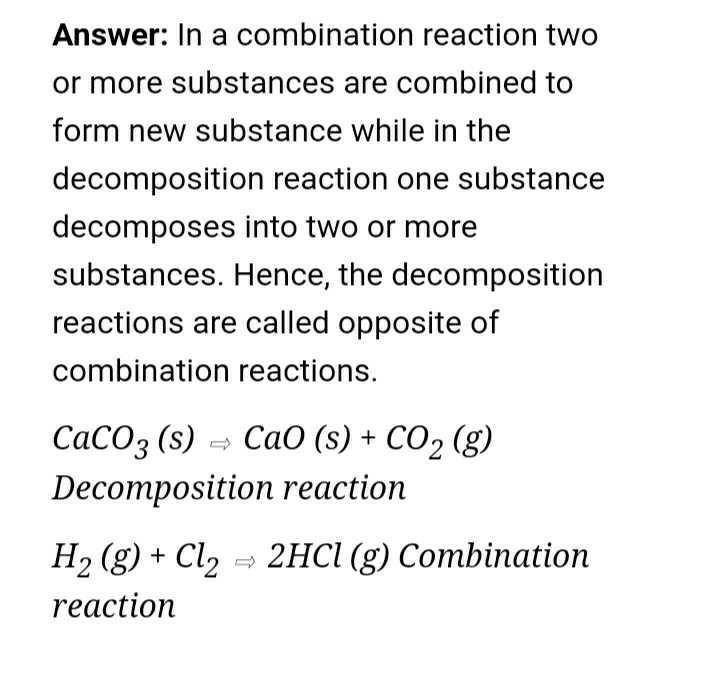 Why Are The Decomposition Of Reactions Are Called Opposite Of ...