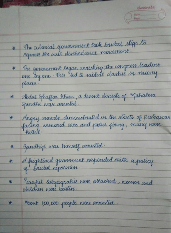 How Did The Colonial Government Repress The Civil Disobedience Movement 