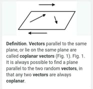 What Is Coplanar Vector EduRev Class 11 Question