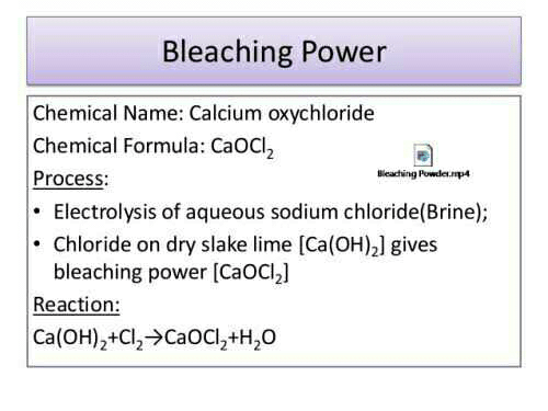 Bleaching Powder: Chemical Name, Preparation, Formula, and Uses