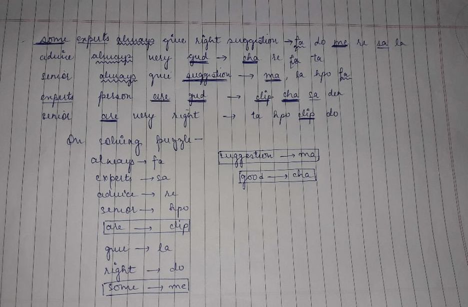 Coding and Decoding Questions for Mechanical Engineering exam