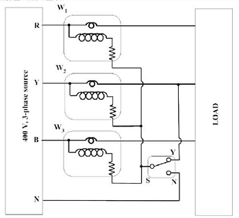 The load shown in the figure is supplied by a 400 V (line to line) 3 ...