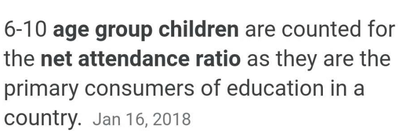 which-age-group-of-children-is-included-for-calculating-net-attendance