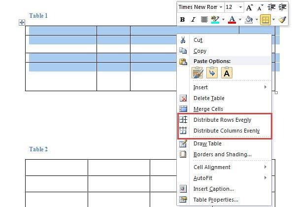 4 Effective Ways to Distribute Rows and Columns Evenly in Your Word Table -  Data Recovery Blog