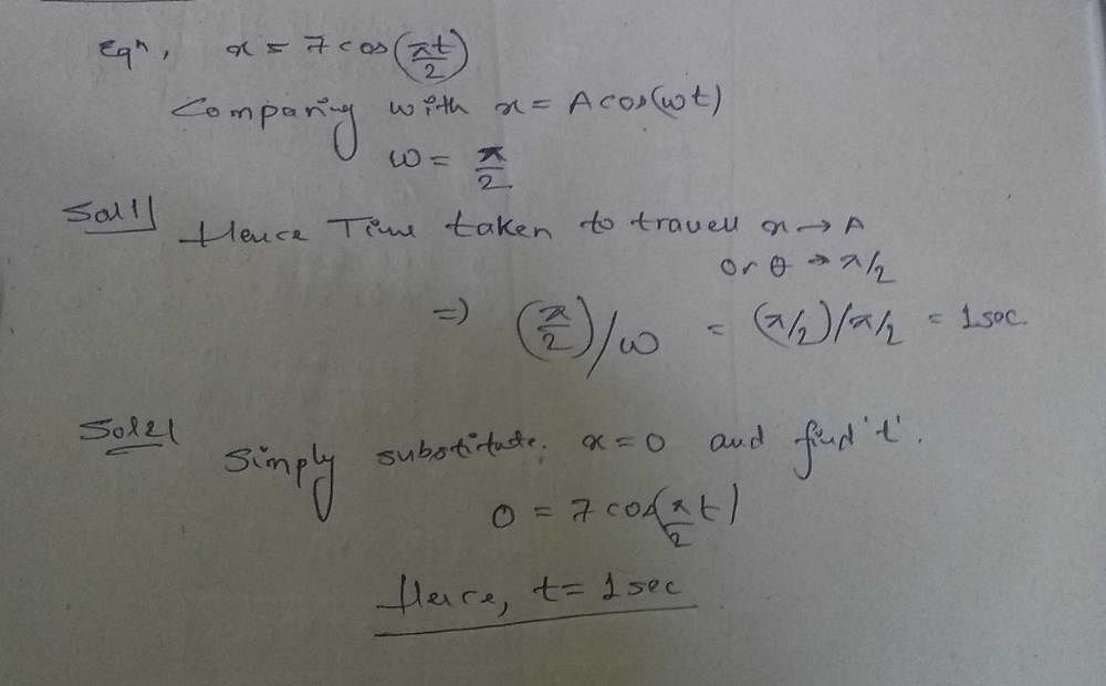 a-particle-is-oscillating-according-to-the-equation-x-7cos0-5pie-t-where-t-is-in-second-the