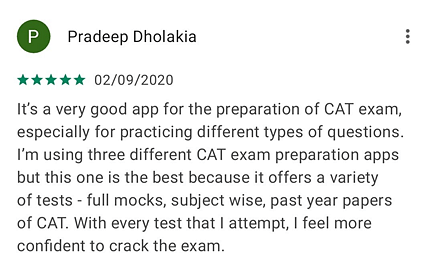 What users say about EduRev Infinity Package for CAT? Notes - CAT