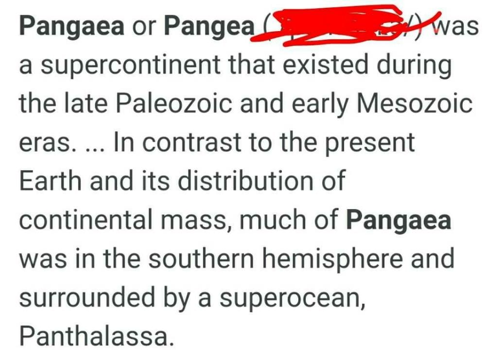 What is pangea ? EduRev Class 9 Question