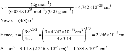 chemistry surface area formula