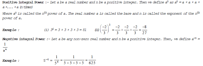 Laws of Exponents for Real Numbers - Number Systems, Class 9 ...