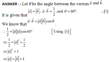 Exercise - 10.3 - Vector Algebra NCERT Solutions | Mathematics (Maths) Class 12 - JEE