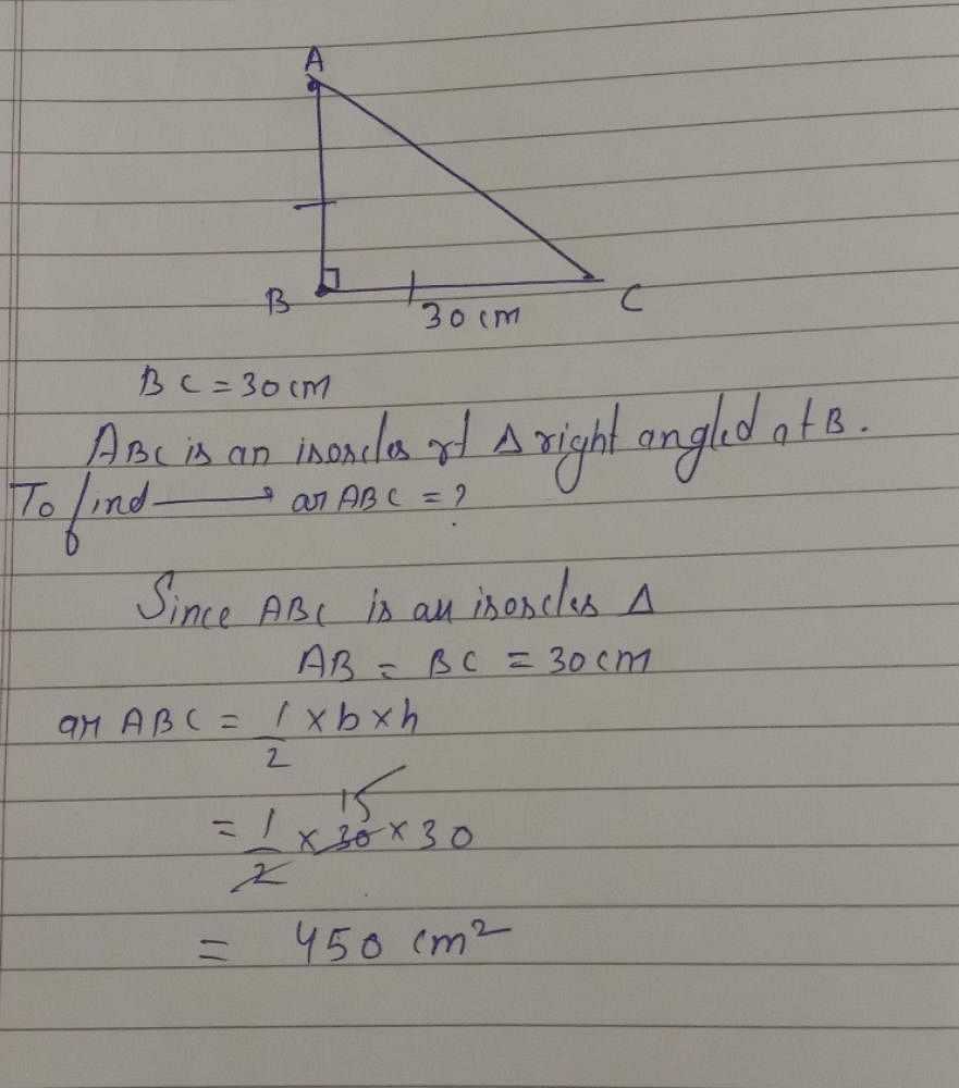 area of isosceles right triangle calculator