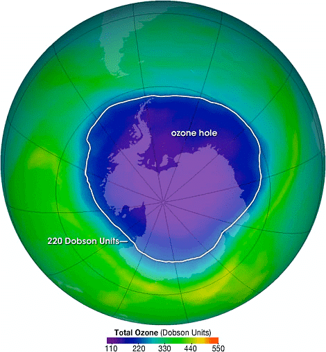 Diagram Representing Ozone Hole