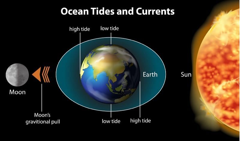 Tides in the Ocean are formed due to Gravitational Force