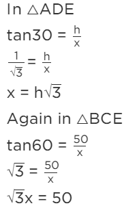 Class 10 Maths Chapter 9 Practice Question Answers - Some Applications of Trigonometry