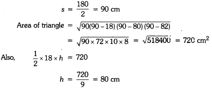 Class 9 Maths Chapter 10 Question Answers - Heron’s Formula