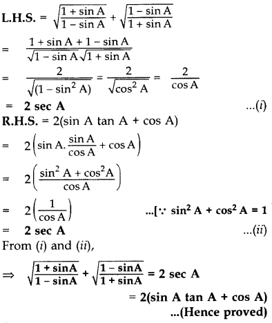 Class 10 Maths Chapter 8 Question Answers - Introduction to Trigonometry