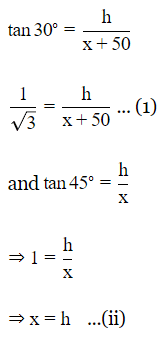 Class 10 Maths Chapter 9 Practice Question Answers - Some Applications of Trigonometry