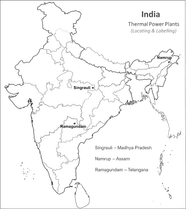 Nuclear And Thermal Power Plant In India Map Class 10 Printable 