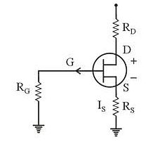 A p-channel JFET has VP=4V and IDSS=12mA. It is used in the circuit of ...