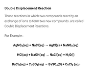 What Is Double Displacement Reaction EduRev Class 10 Question