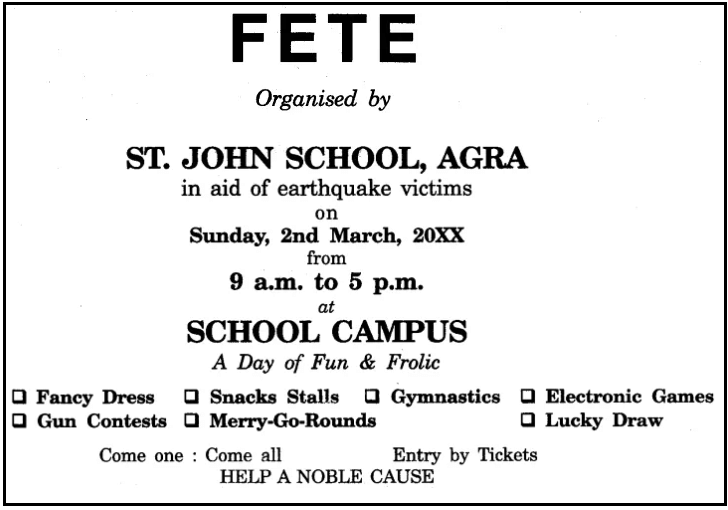 Format, Features and Examples of Posters Class 11 English Grammar PDF