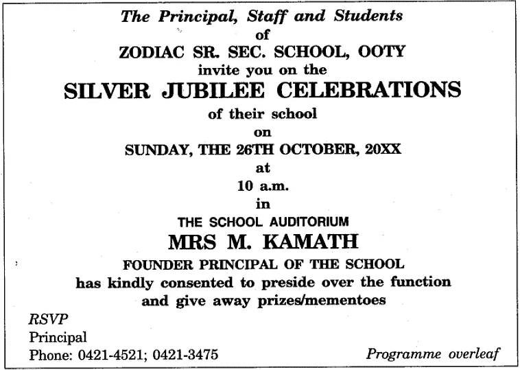 Sample Invitations Formal & Informal Class 12 English Grammar