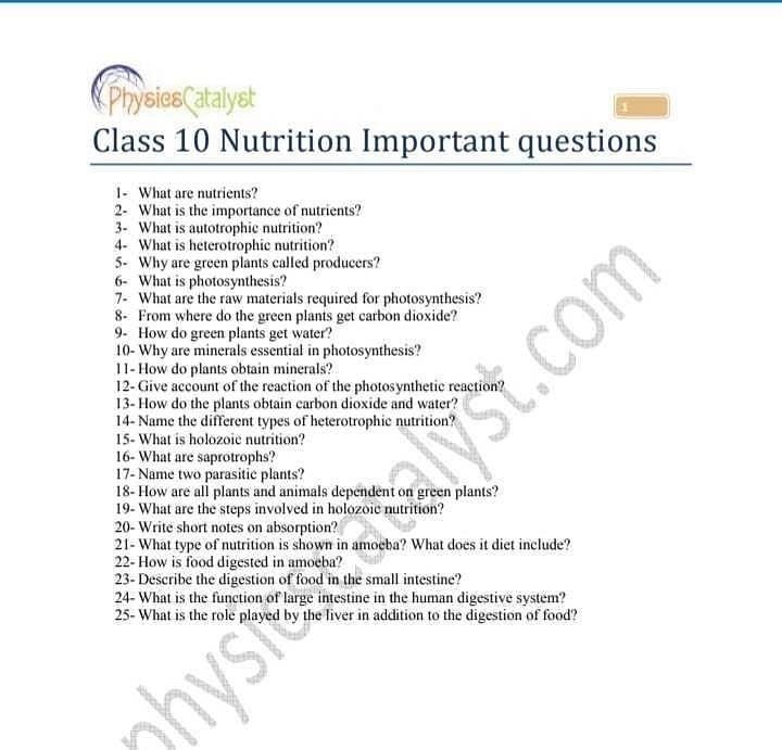 Needed a Test for nutritional in plants? Related: Solution of Life  Processes (Page No - 23)- Biology by Lakhmir Singh, Class 10? | EduRev  Class 10 Question