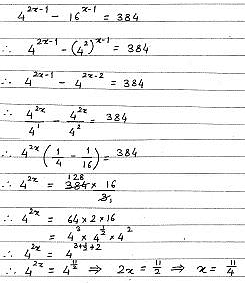 4 2x 1 16 X 1 384 Find The Value Of X Plz Edurev Class 9 Question