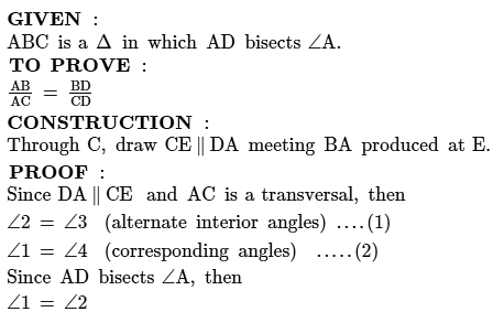 angle bisector theorem proof