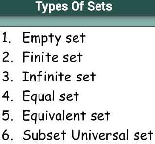 Types of sets 