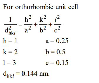orthorhombic unit cell