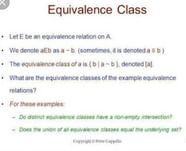 What Is Equivalence Class EduRev Class 12 Question