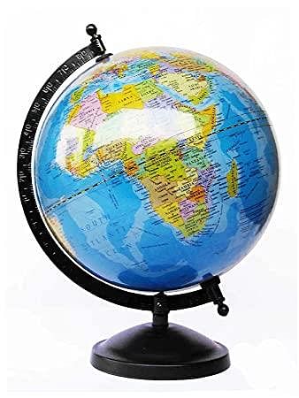 Globeskart Educational Laminated Rotating World Globe With Metal :  Amazon.in: Toys &amp; Games