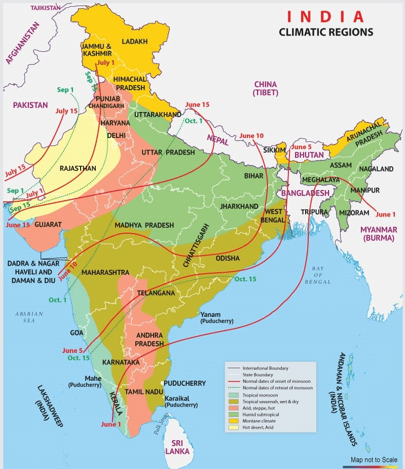 Indian Climate and Factors Affecting the Climate - Geography for UPSC ...