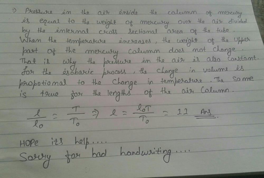 At the middle of the mercury barometer tube there is a little column of